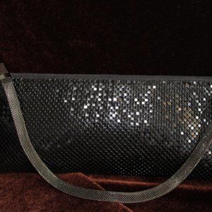 Whiting & Davis Black Mesh Clutch Bag